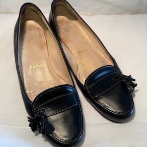 VIntage Christian Louboutin Women's Black Tassel Loafers